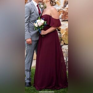 Morilee Bridesmaids Dress Size 8 Burgundy